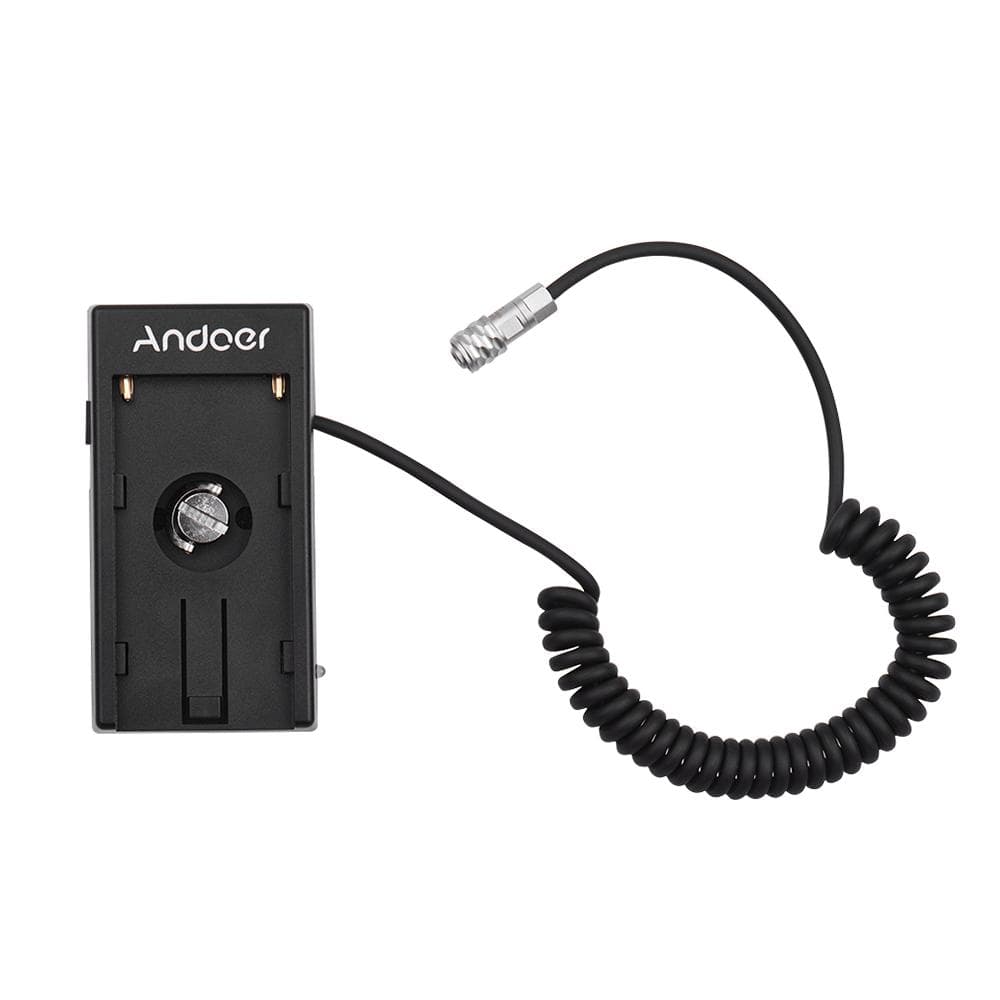Andoer Camera Battery Converter Adapter Plate Mount Plate with Spring Cable for Sony NP-F550 NP-F750 NP-F970 Series High Quality black