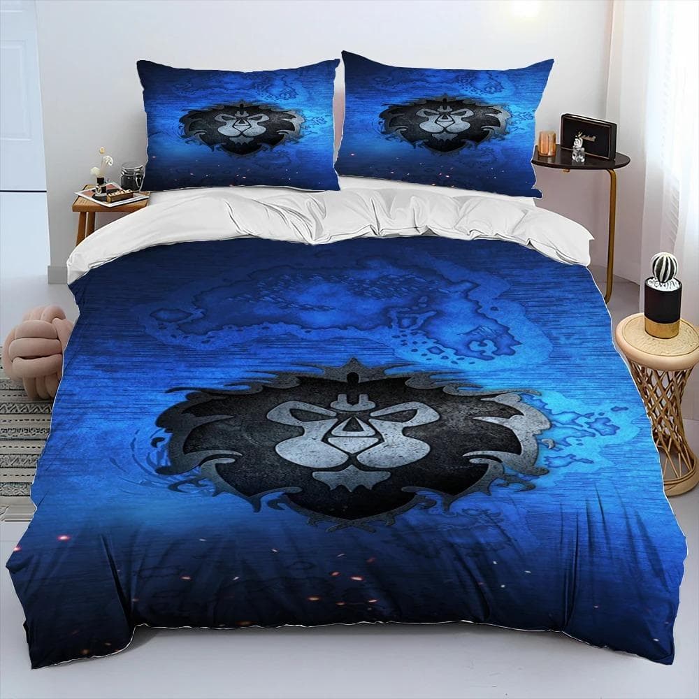 World of Warcraft,WOW ,Game Printed Comforter Bedding Set,Duvet Cover Bed Set Quilt Cover Pillowcase,king Queen Size Bedding Set 70x133cm 2pcs