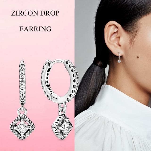 925 Silver Stud Earrings Women's Fashion Stud Earring Jewelry
