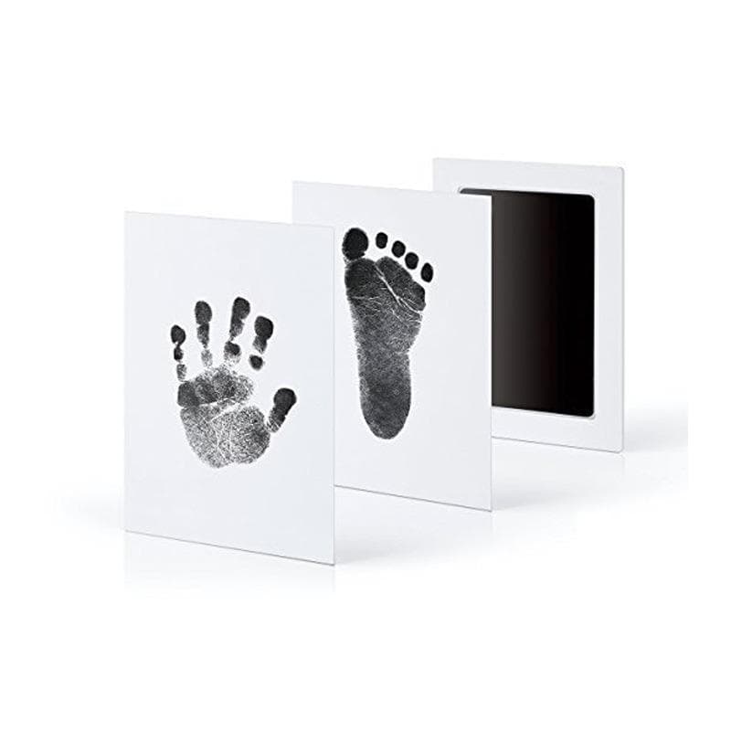 Safe Non-toxic Baby Footprints Handprint No Touch Skin Inkless Ink Pads Kits for Pet Dog Paw Prints black