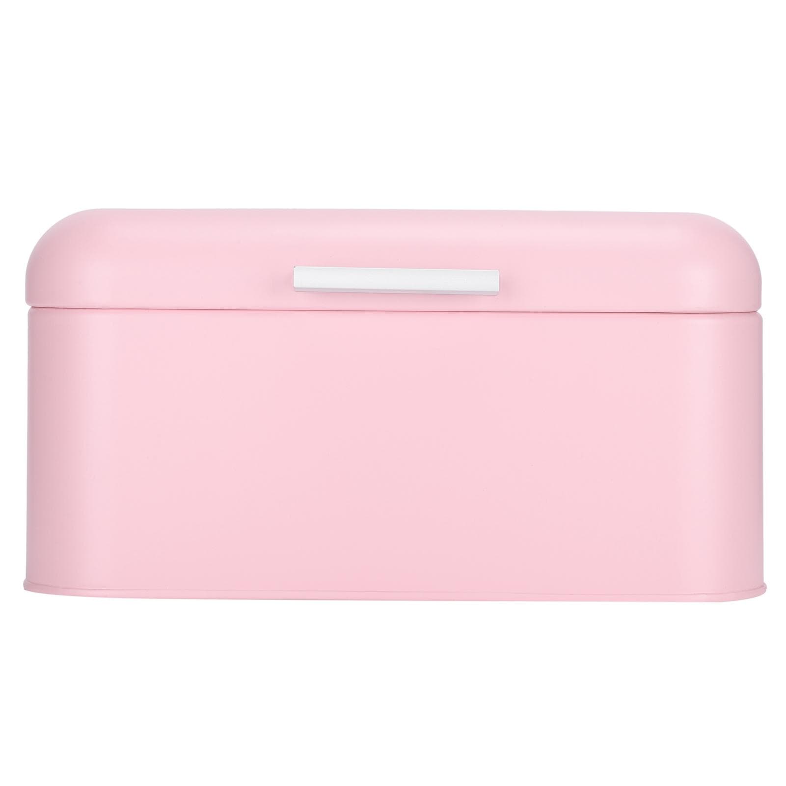 Pink Iron Bread Container Organizer NonToxic Retro Household Kitchen Storage Case