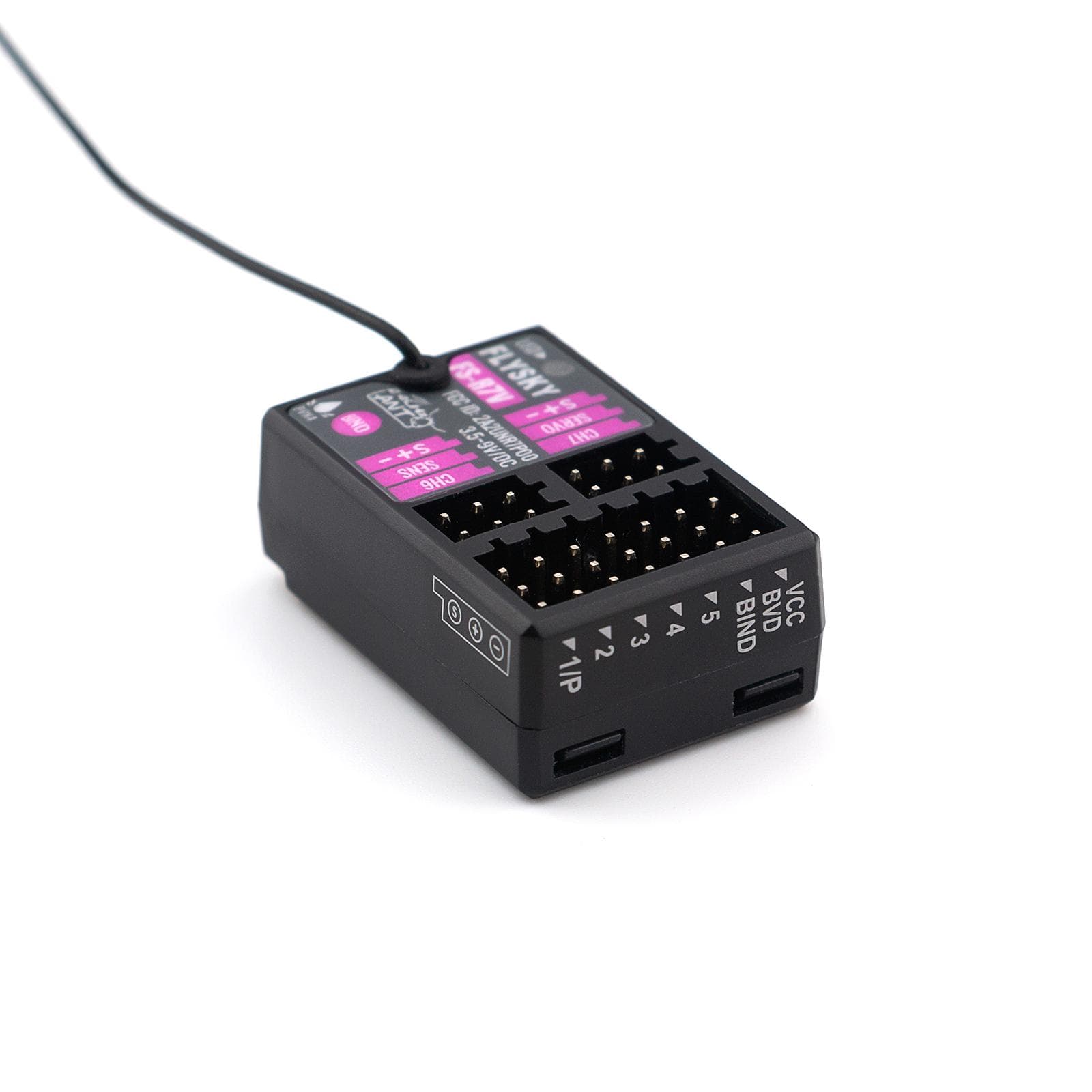 Flysky Receiver FS-R7V 7CH 2.4G Receiver Can Be PPM/IBUS Output for Remote Control Car Boat black