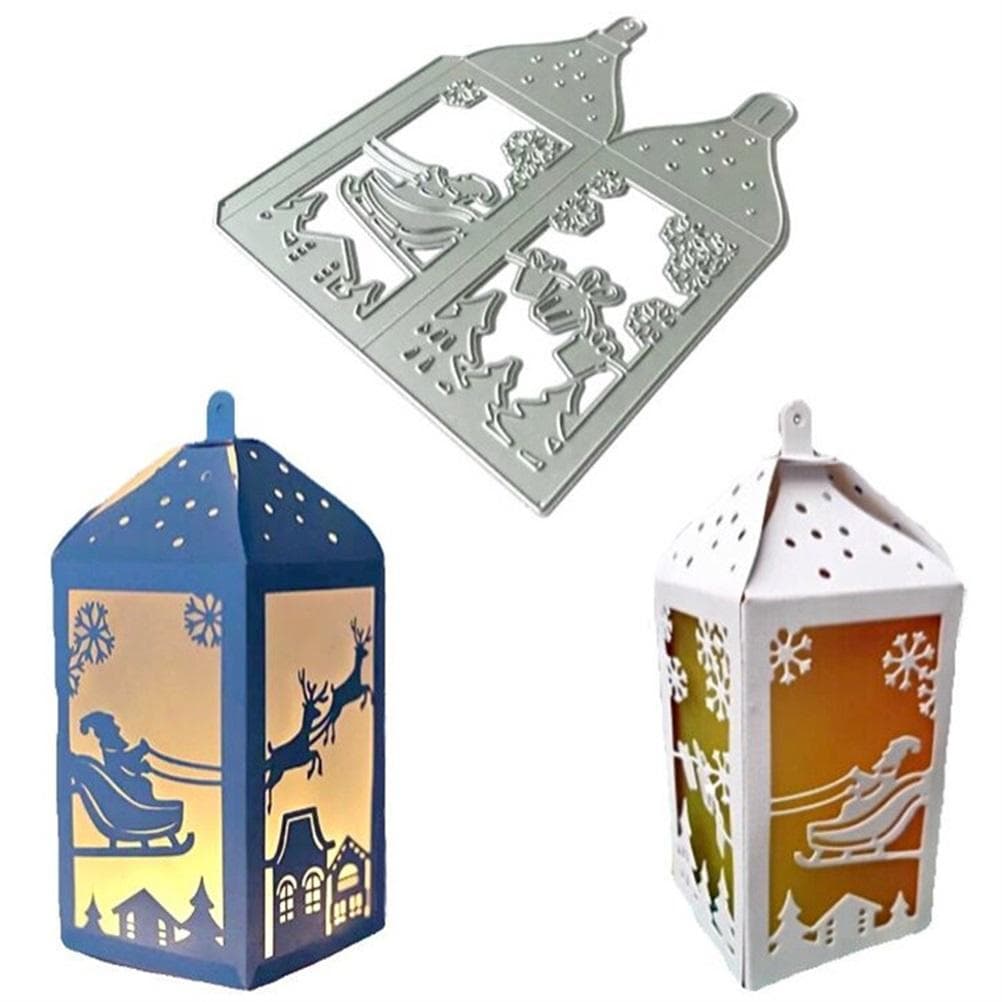 Metal Cutting Stencils Christmas Box Cutting Dies Embossing DIY Making Tools for Scrapbooking Photo silver
