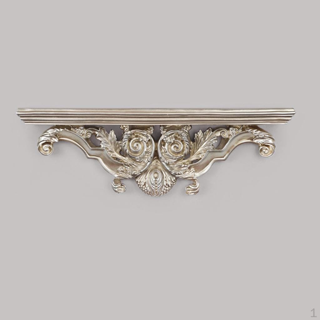 Decorative Floating Shelves Wall Mount Creative Resin Hollow Storage Shelf Bracket Living Room champagne