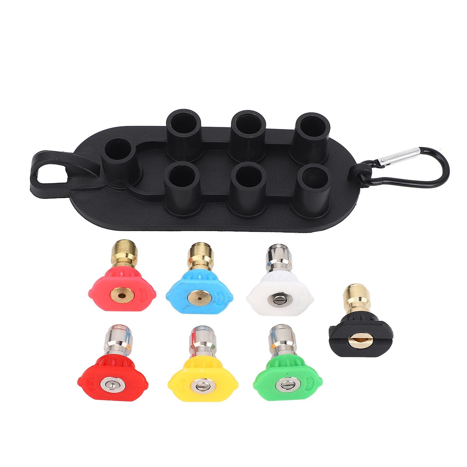7PCS Pressure Washer Nozzle Tip Set 4000PSI 1/4 Inch Quick Connector Pressure Washing Tips with
