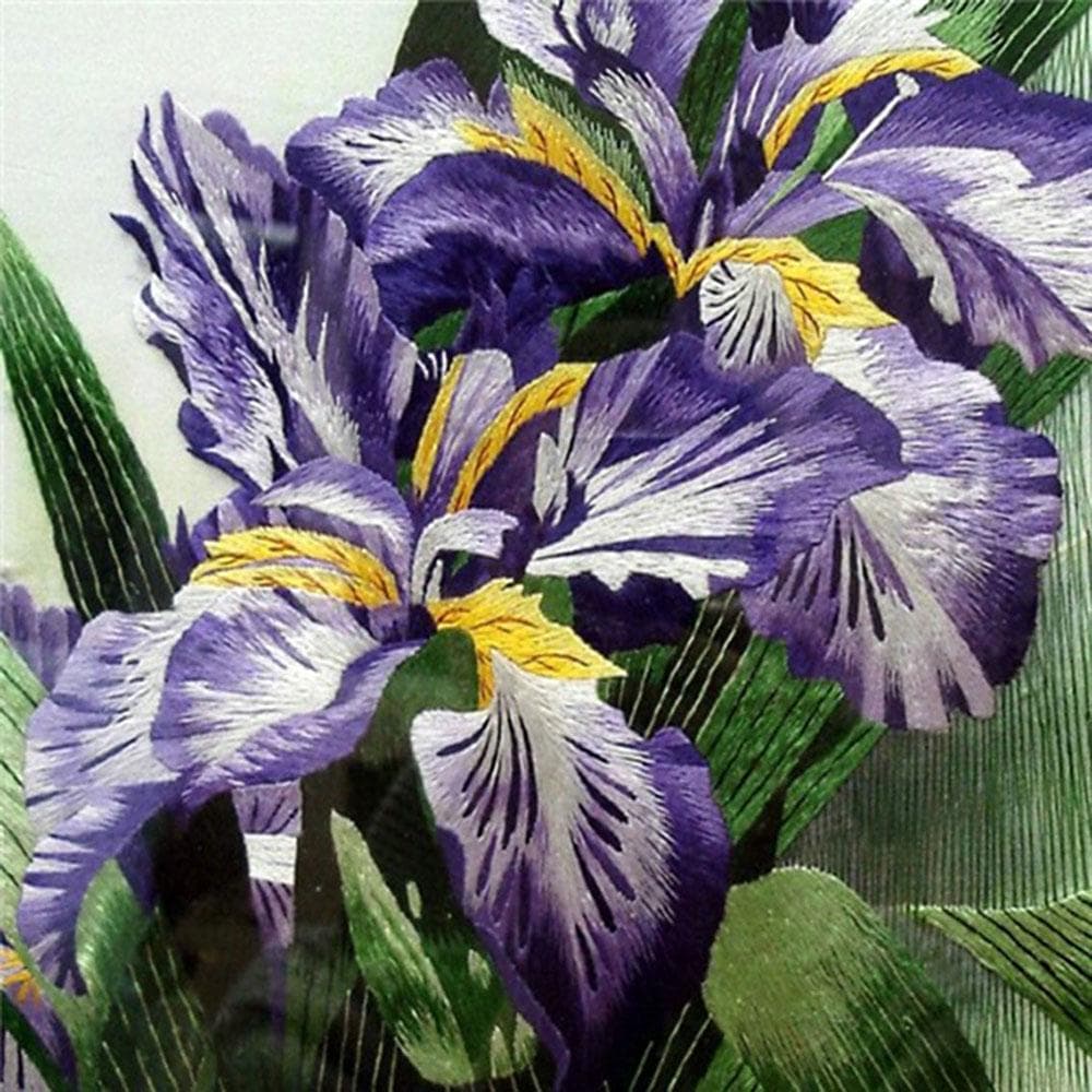 Round Diamond Painting Large Flowers Embroidery Cross Stitch Rhinestone Mosaic Home Decor 30x30CM