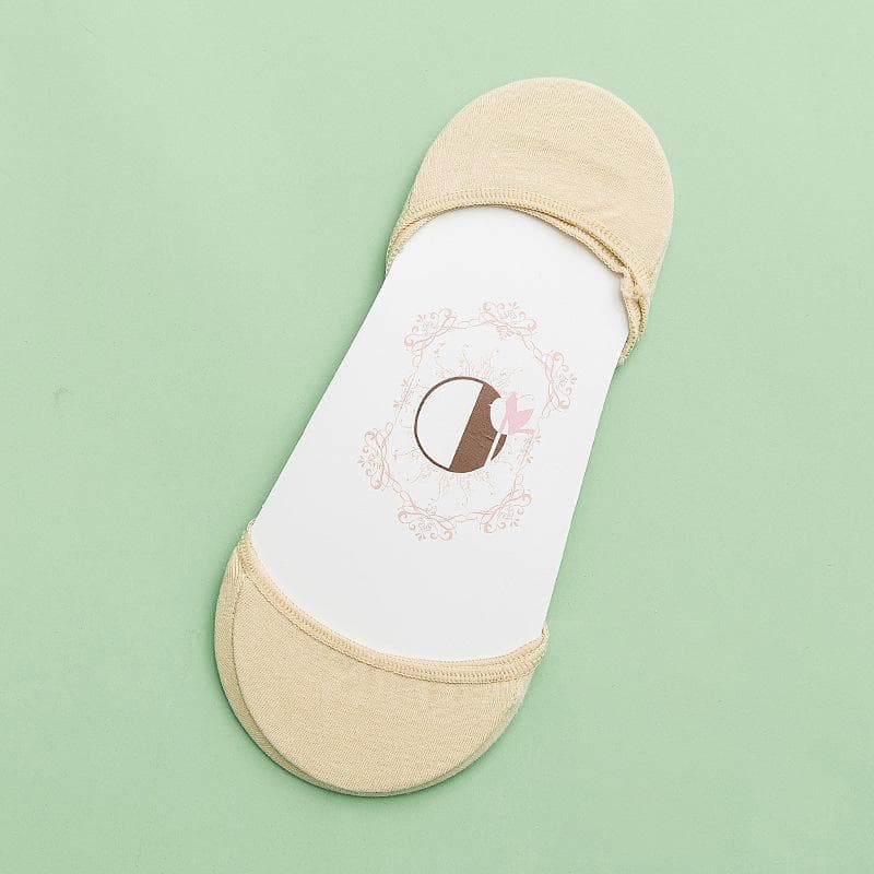 Socks Women's Super Invisible Summer Thin Non-slip Socks Shallow Mouth Solid Color For High Heels Boat Socks nude