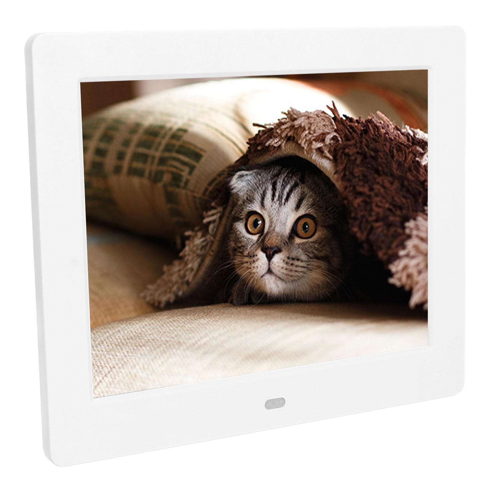 8 Inch Digital Photo Frame IPS Full 800x600 HD Screen Clock Calendar Display Built In Speaker EU Plug