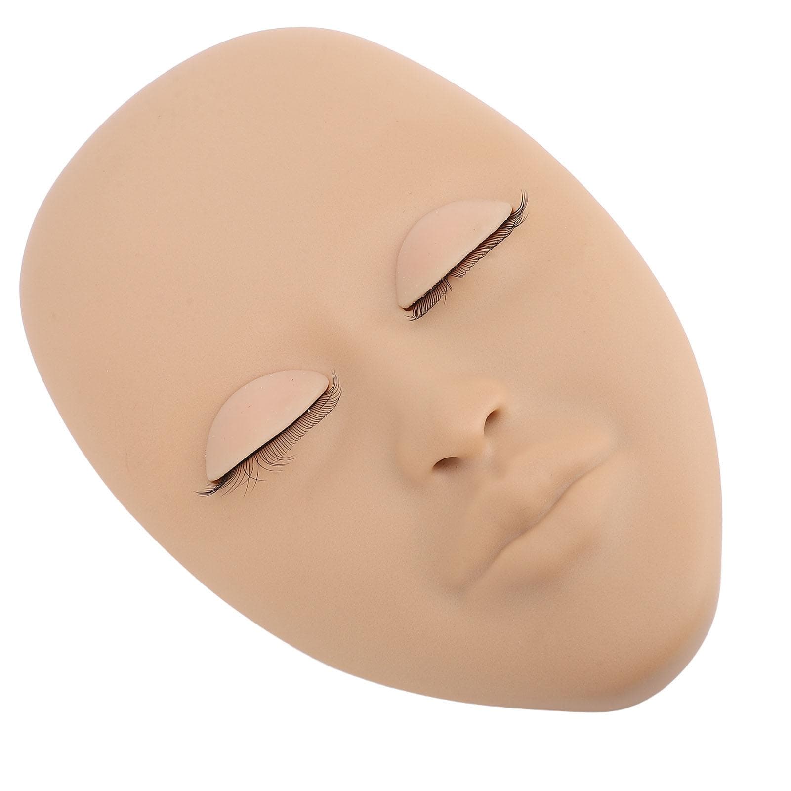 Lash Mannequin Head Silicone Removable Eyelid Multifunctional Eyelash Extension Mannequin Head for beige