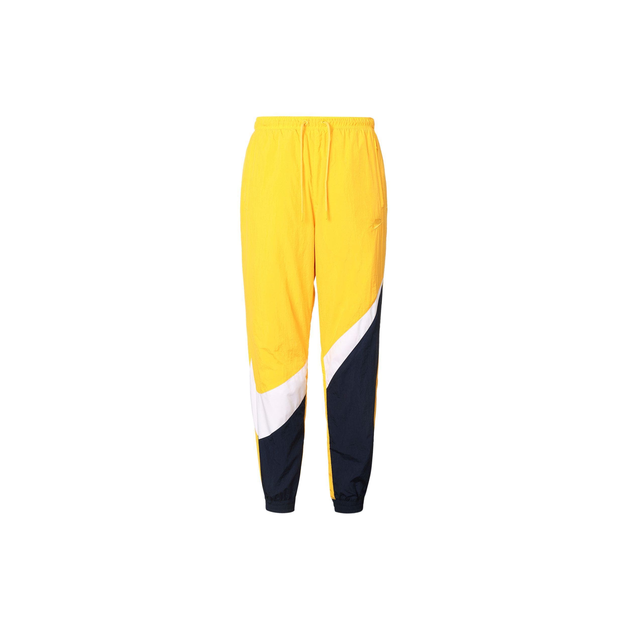 Nike Retro Woven Spliced Sports Trousers Men Bottoms Yellow AR9895-728 XL