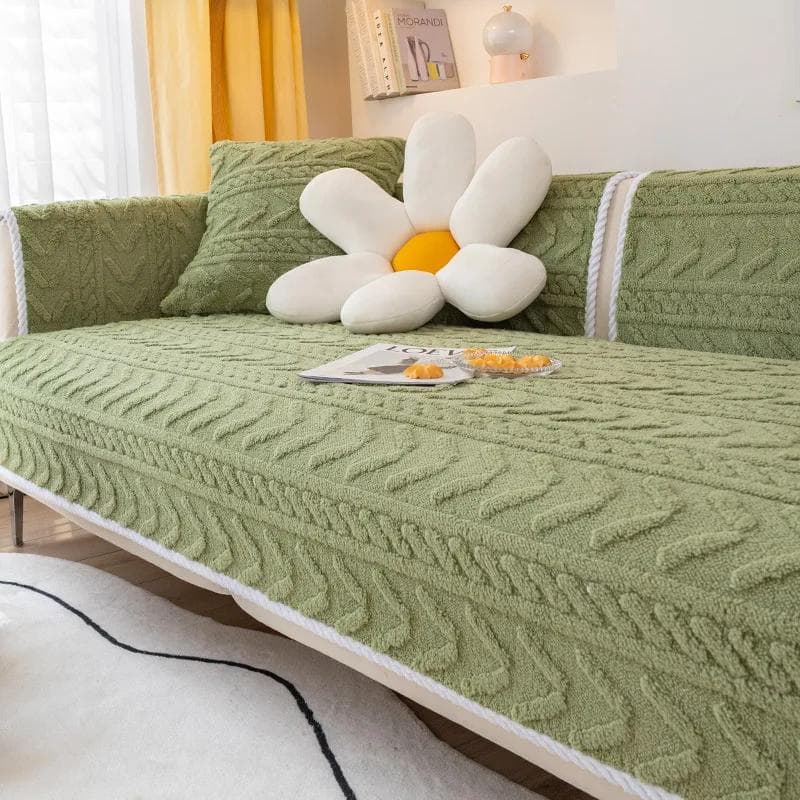 Winter Sofa Cover Thicken Plush Non-Slip Couch Cushion for Living Room Soft Universal Sofa Cover Back Towel Sectional Sofa Mat 70x70cm 1pcs