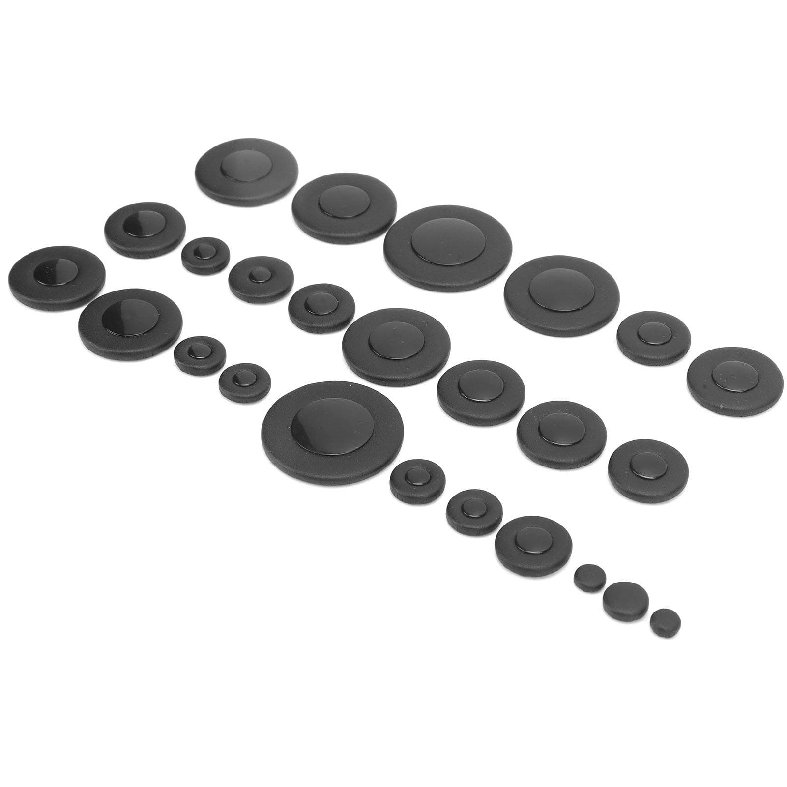 25Pcs Saxophone Pad Real Sheepskin ABS Alto Sax Accessories Wind Instrument Repair PartsBlack black