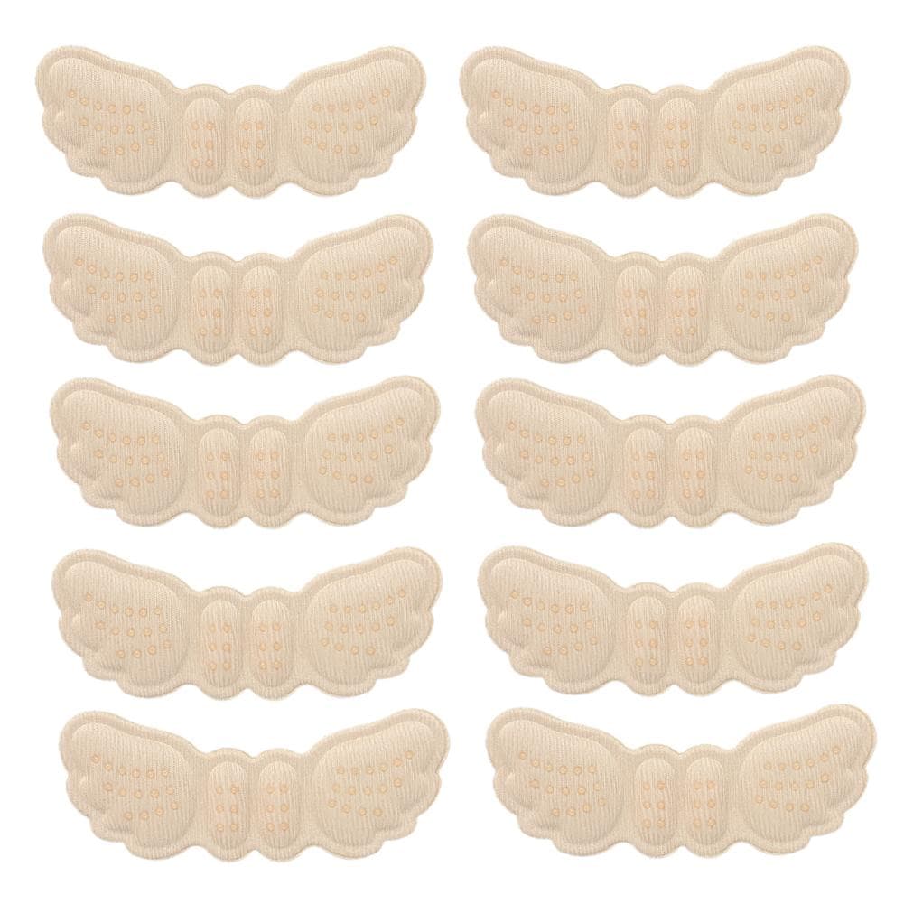 5 Pair Wing shaped Heel Sticker Non-Slip Anti Wear Heel Patch Pads Feet Care Accessories(Skin