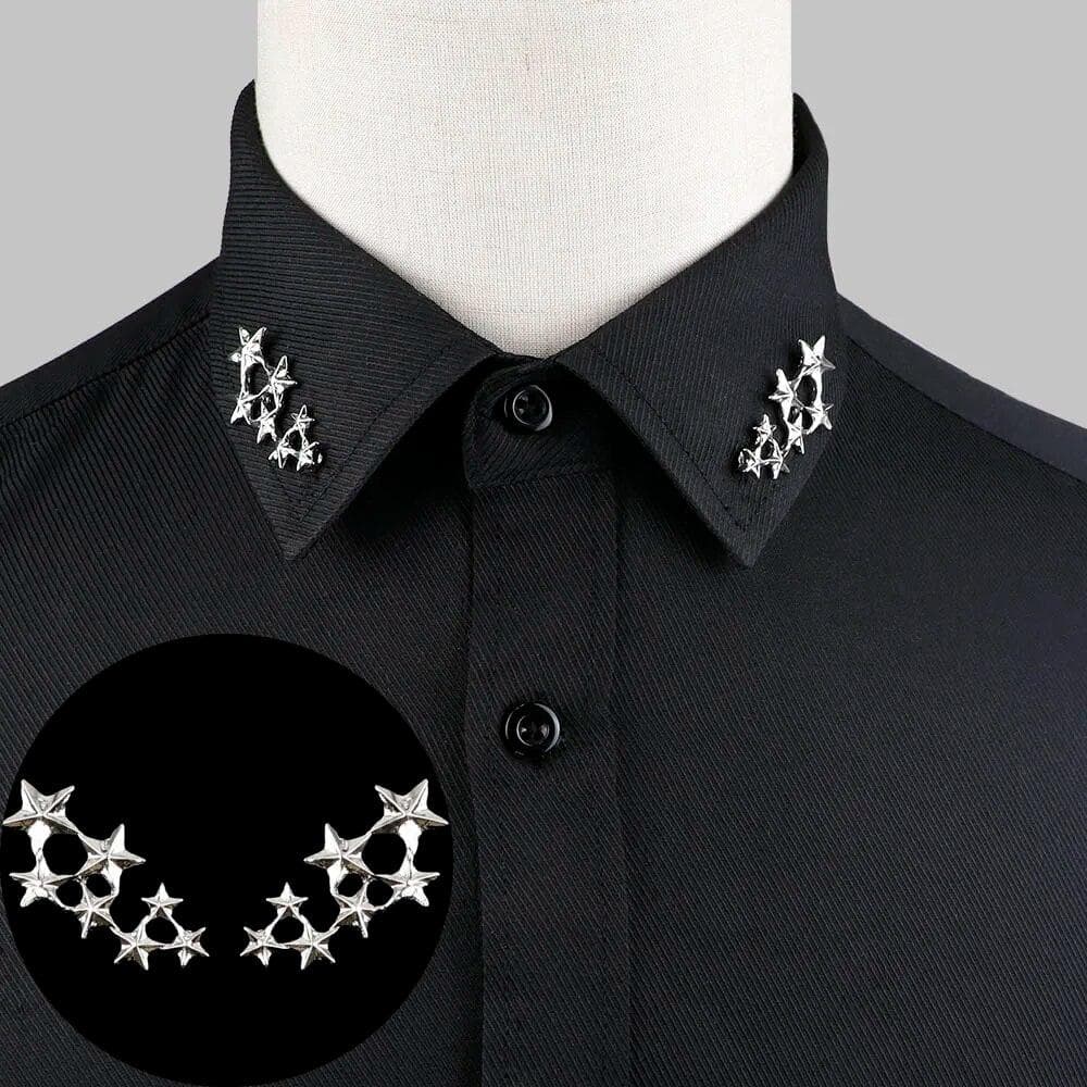 1 Pair Fashion Brooches Accessories Men and Women Shirt Sweater Collar Jewelry