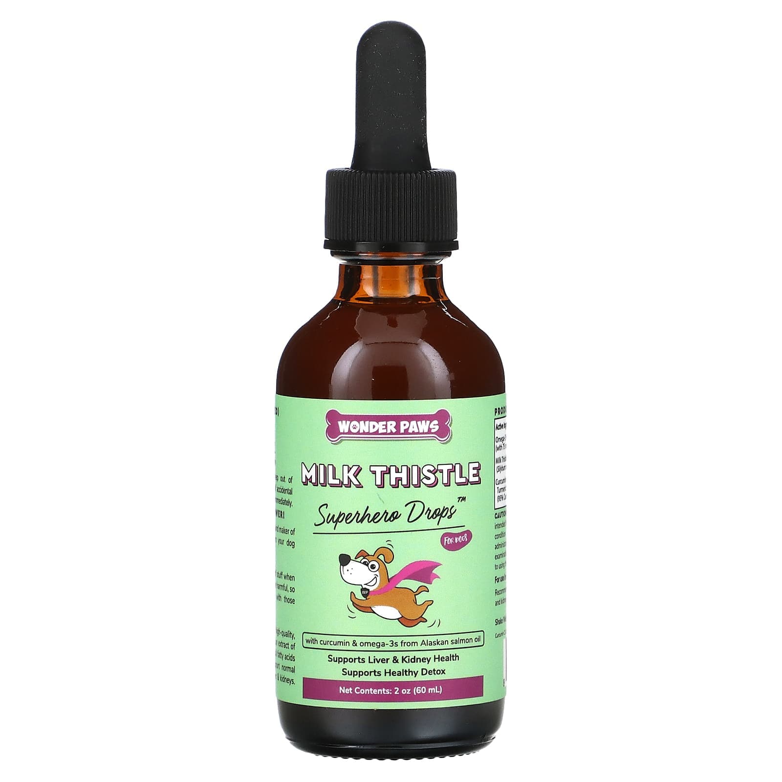 Wonder Paws, Milk Thistle, Superhero Drops, For Dogs, 60ml (2oz)