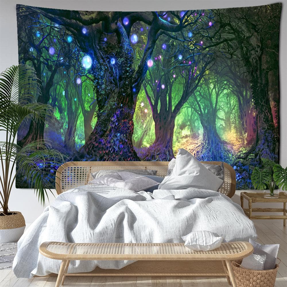 Bubble Forest Tapestry Wall Hanging Minimalist Art Bohemian Mysterious Hippie Tapiz Witchcraft Room Home Decor 95x73CM