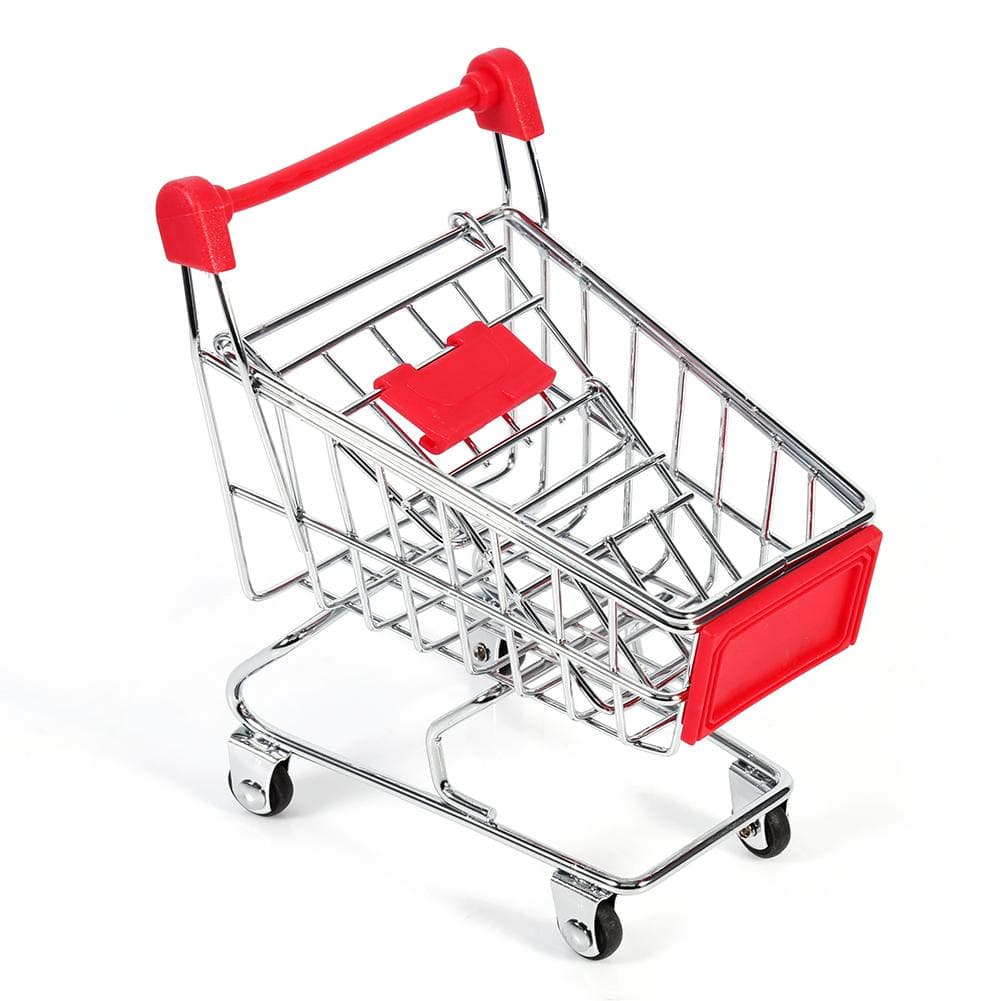 Parrot Toy Parakeet Budgie Cockatiel Intelligence Growth Tool Supermarket Shopping Cart Red red