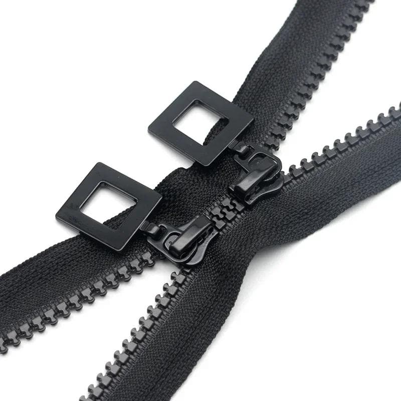 50/70/90/120/150CM Business Black Double-sliders Resin Zipper Backpack Down Jacket Tote Bag Open-end Zipper DIY Sewing Supplies 150cm black