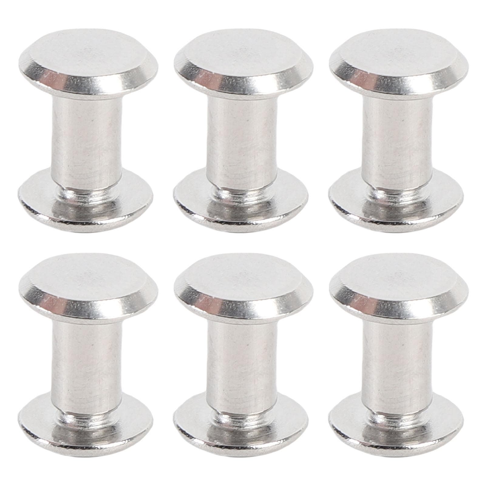 50 Sets Rivets Screws Kit M4 Stainless Steel Flat Round Fence Cleat Nuts for Leather Craft and