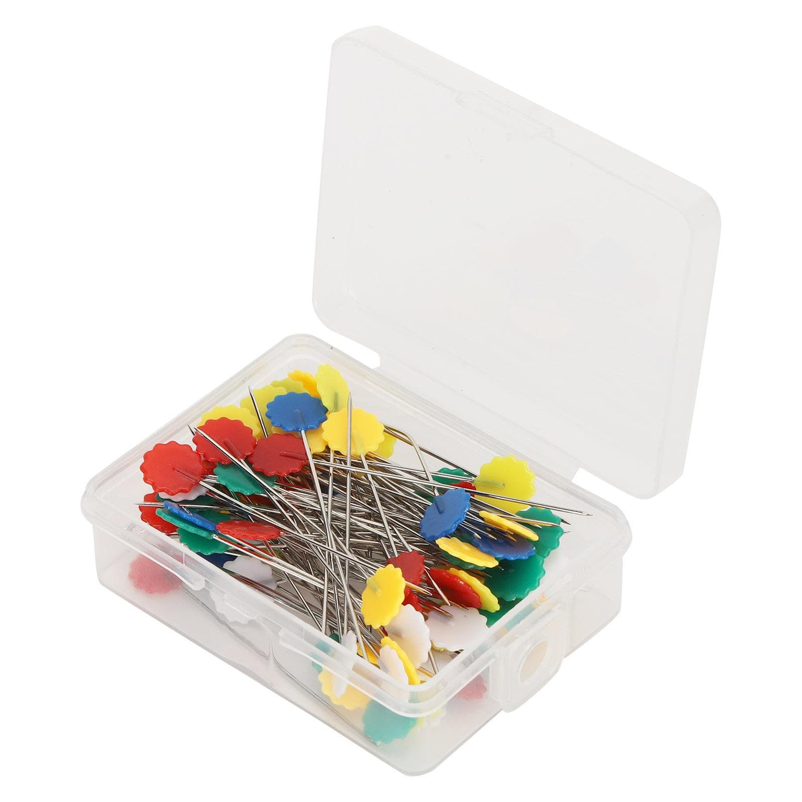 100Pcs Sewing Pins Stitching Fixing Color Needle Household DIY HandMade Jewelry Components(Button )