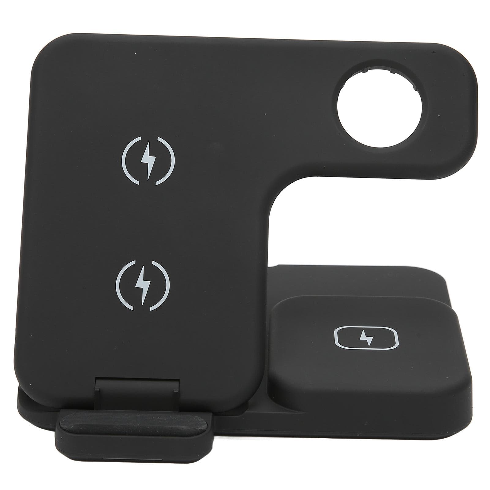 3 in 1 Fast Charging Station Qi Certification Multifunction 15W Folding Wireless Charger for black