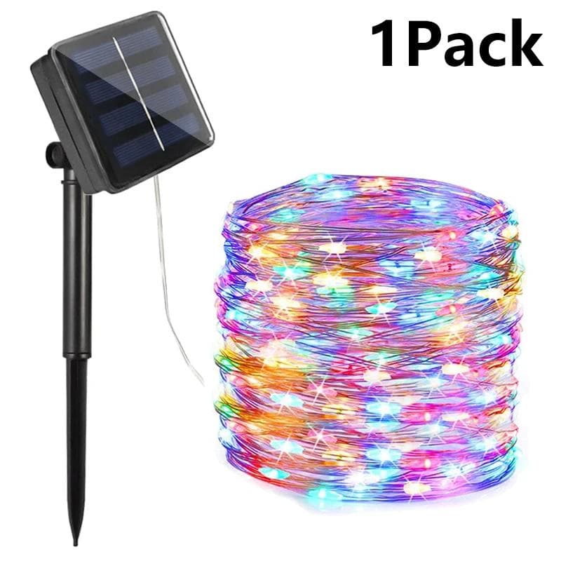 30m/20/10/5m Solar Waterproof Led Light Strip Outdoor Festoon Lamp Garden Fairy Garland String Christmas Decor Atmosphere Light 30M multicolour