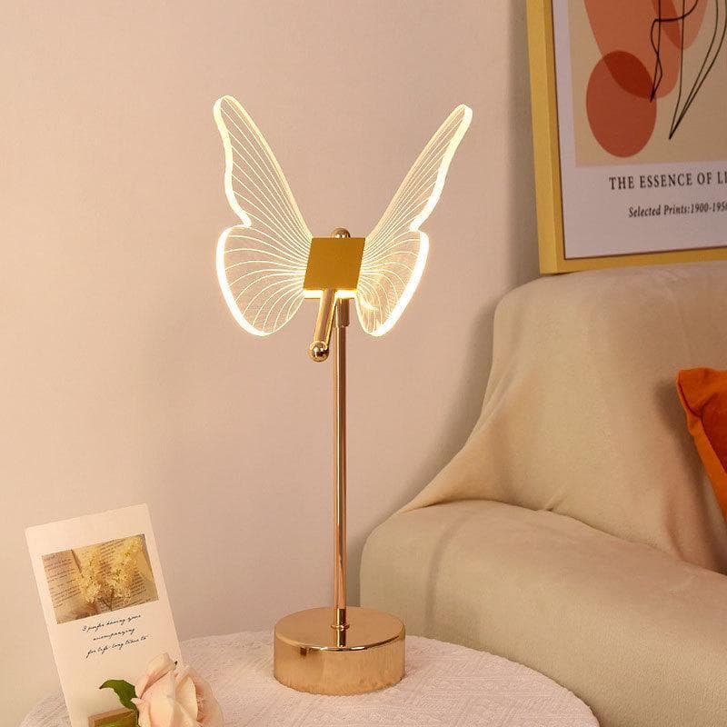 Ins Light Luxury Bedroom Butterfly Table Lamp Creative Net Red Girl Room Decoration Atmosphere gold