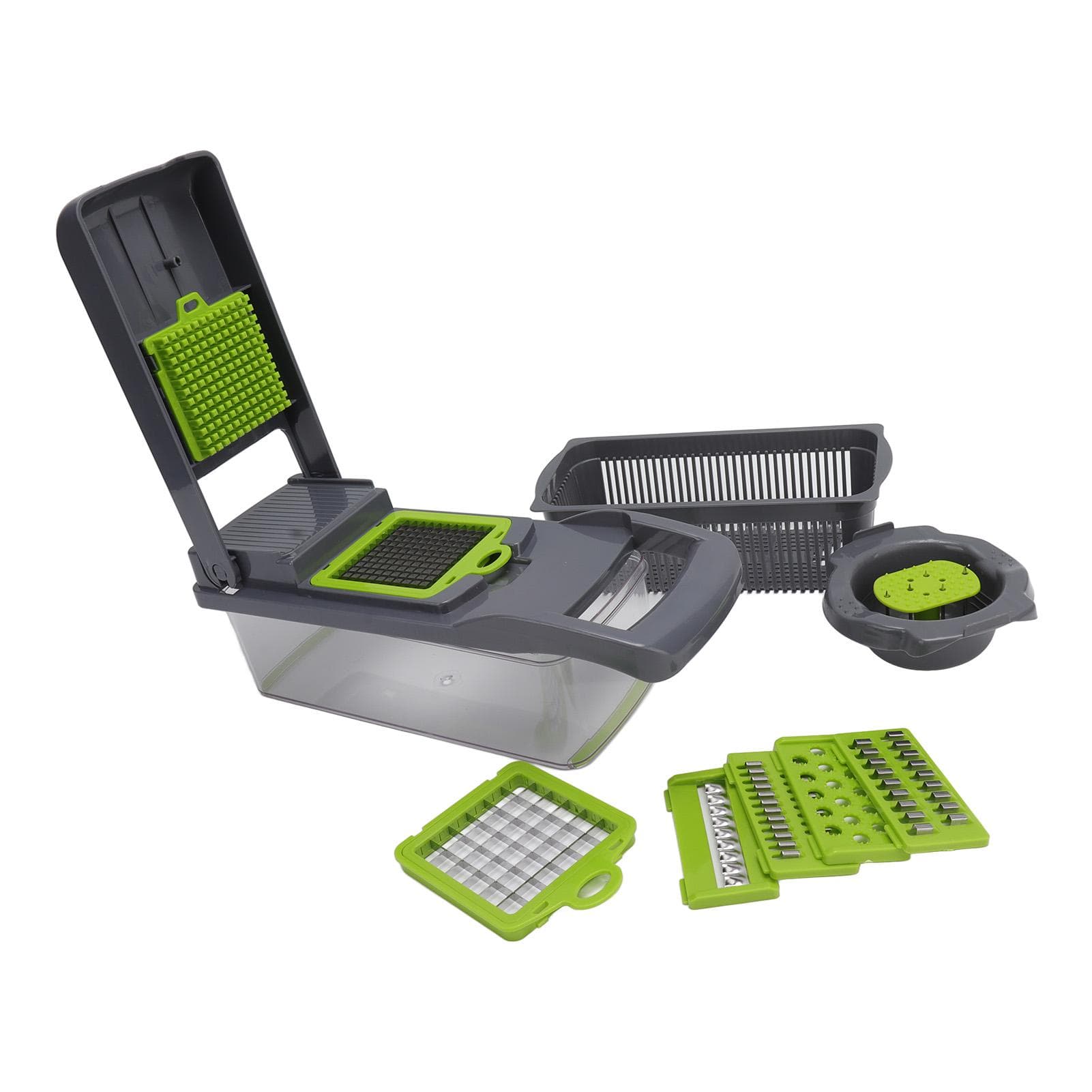 Vegetable Cutter Peeler Chopper Fruit Potato Carrot Grater for Kitchen Household Restaurant Green