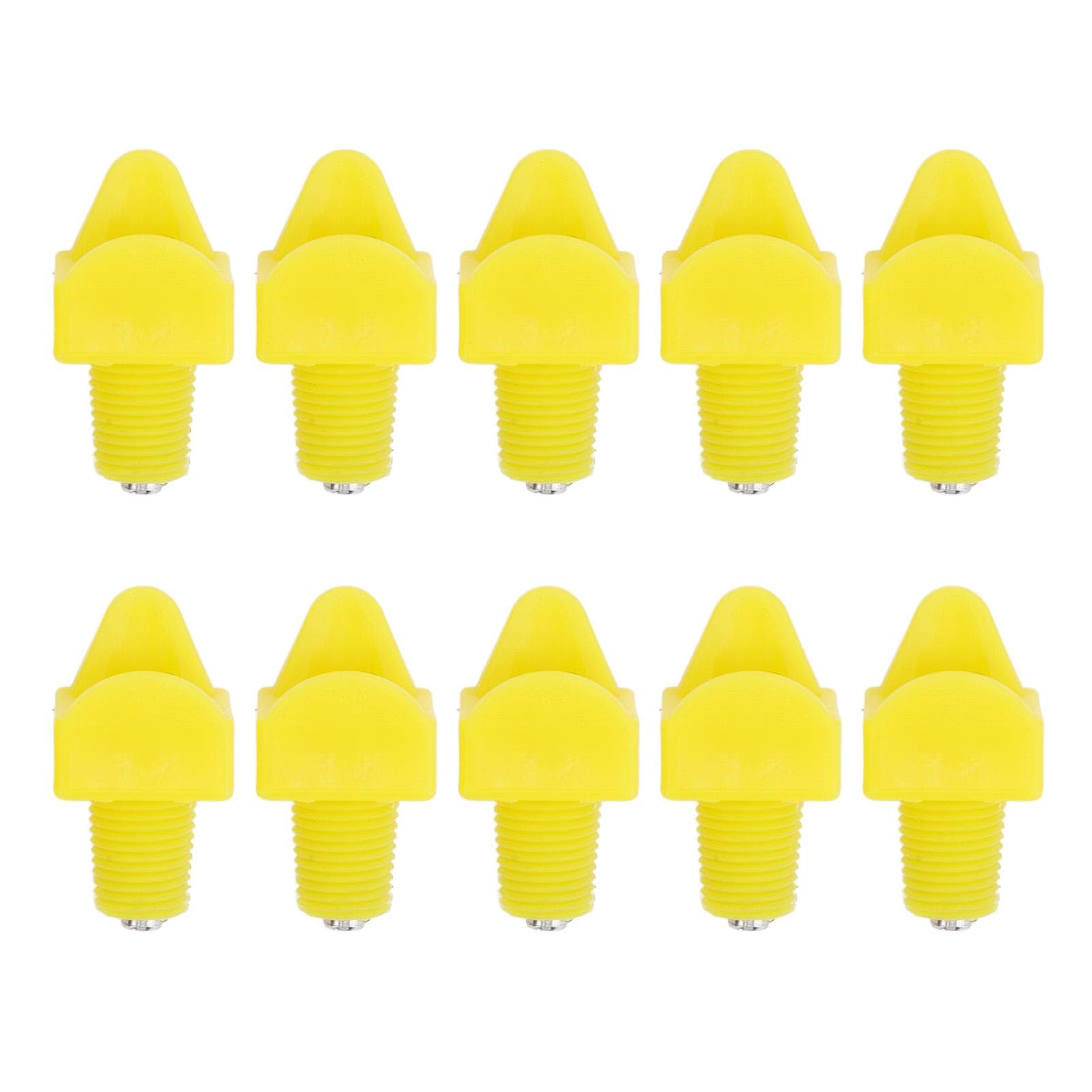 10pcs Chicken Water Nipples Automatic Poultry Nipples Drinker Waterer Plastic Yellow
