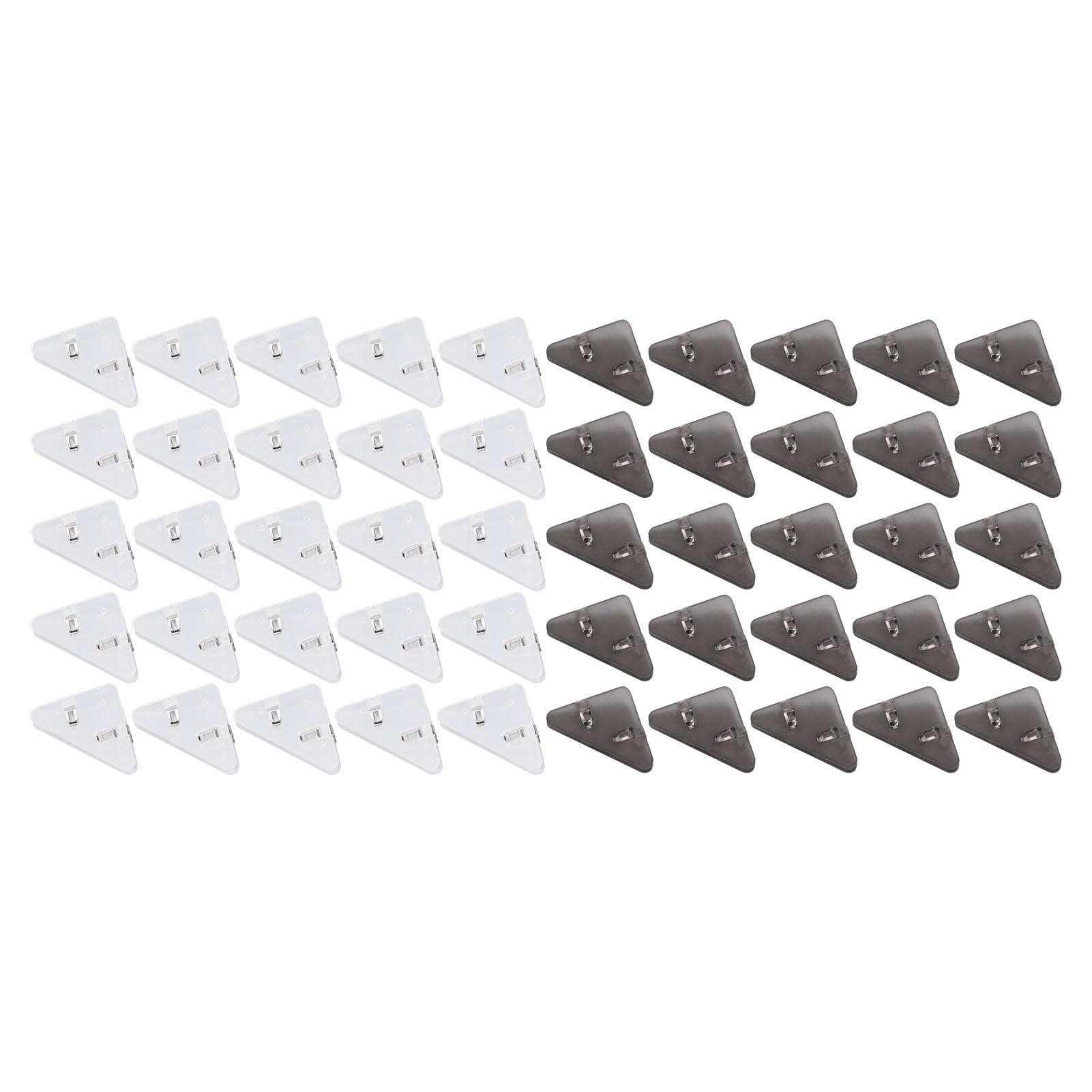 50 Pcs Paper Clips Triangular Transparent Exquisite Small Clips for Books Test Paper Tickets