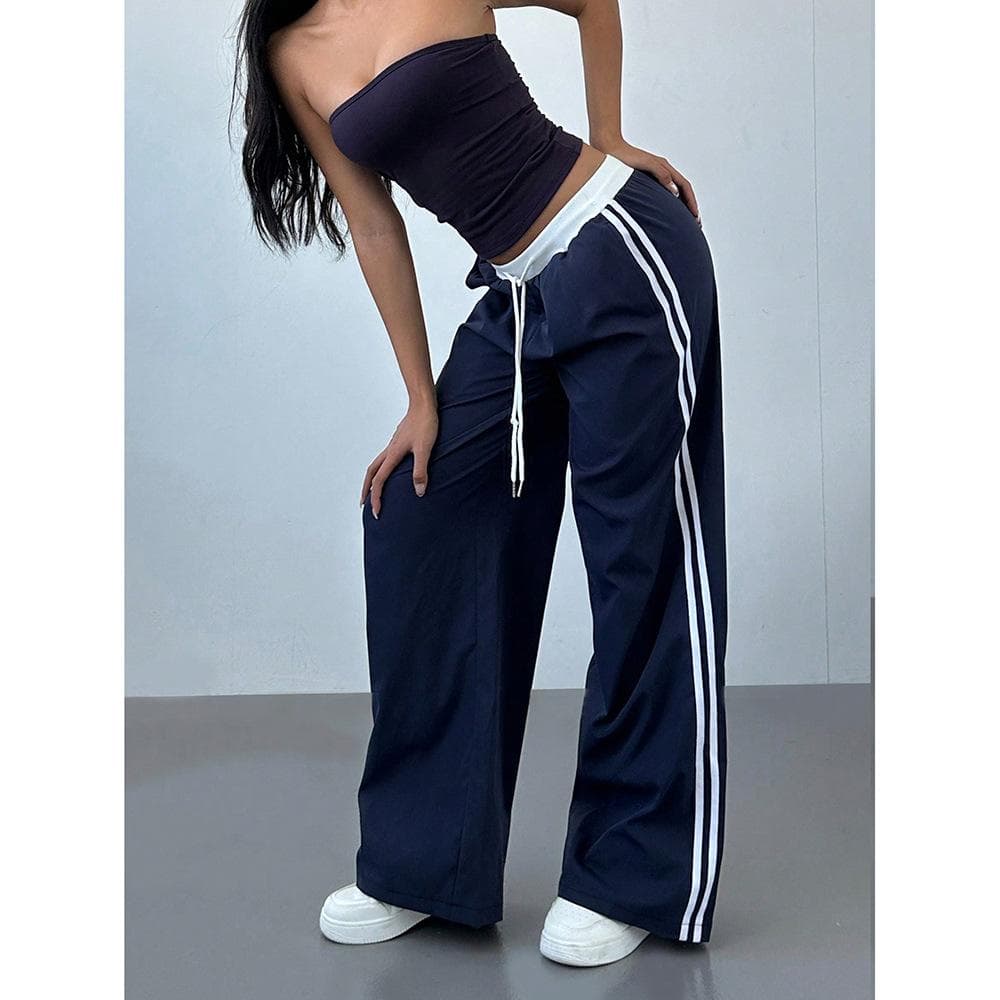 Casual Pants for Women In Summer New Loose Straight Draped Wide-leg Versatile Trousers XS