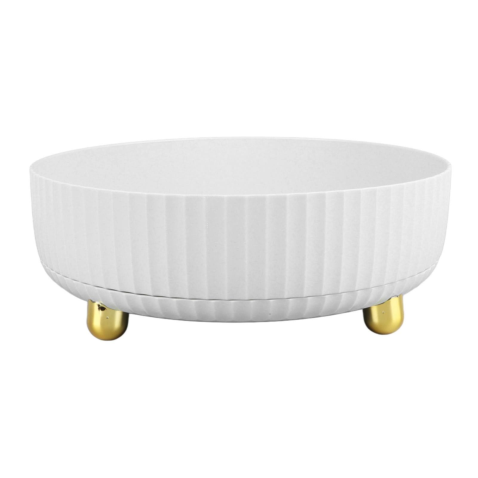 Rotatable Storage Tray Plastic Large Capacity Rotating Organizer Tray Desktop Rotatable Tray for white