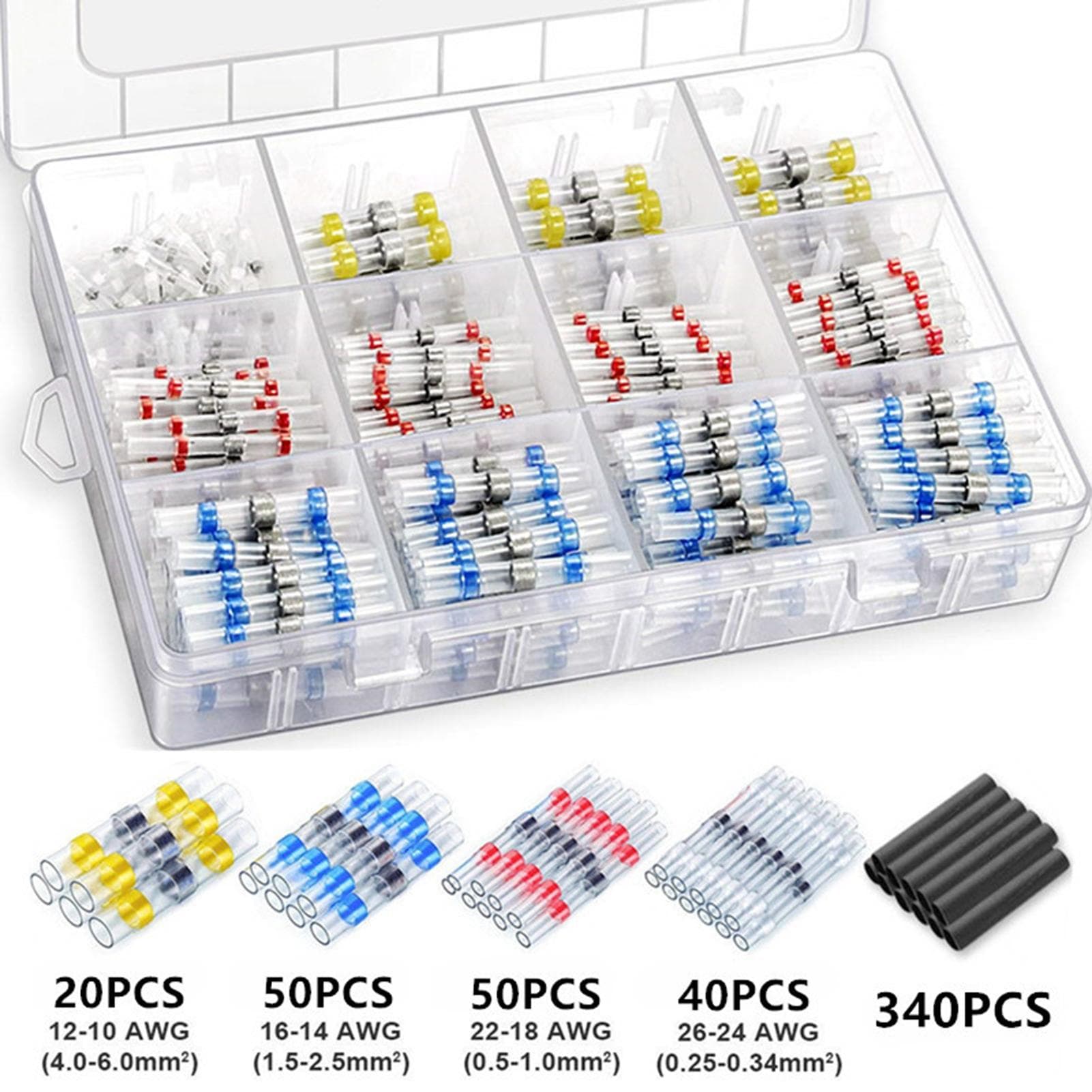 800pcs Solder Seal Heat Shrink Butt Wire Connector Terminals Waterproof Solder Seal Electrical 500pcs