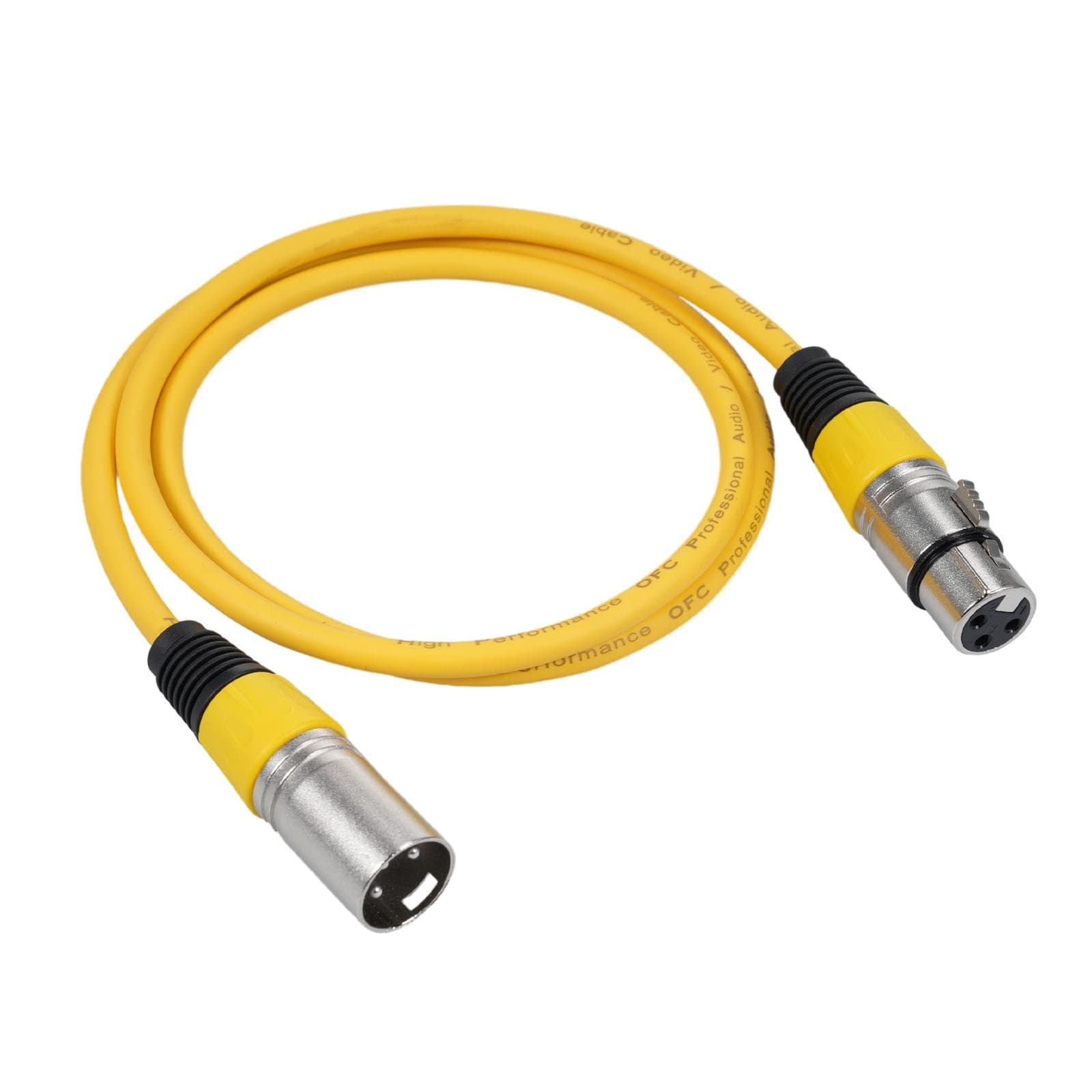 1Pack 3 Pin Dmx Cables Male Female XLR Patch Cables DMX512 Signal Cable Microphone Cable XLR Cable yellow