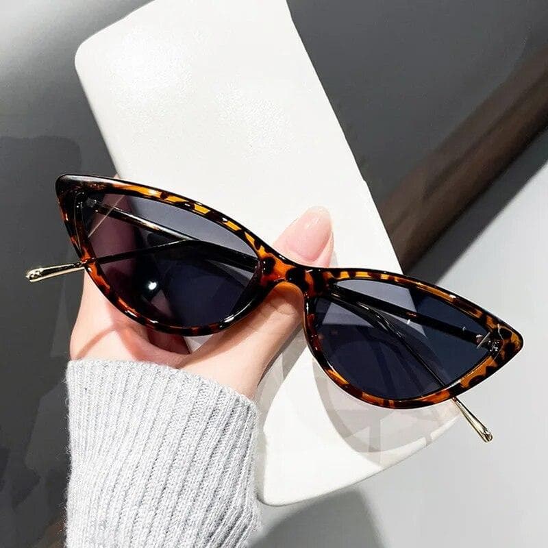 Retro Cat Eye Sunglasses Small Triangle UV400 Sun Shades Glasses Vintage Hip Hop Eyeglasses Women Female Trendy Eyewear Glasses