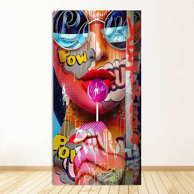 Posters and Prints Wall Decor for Living Room Canvas Painting Wall Art Picture Home Decor Graffiti Women Portrait Oil Painting 30cm×60cm NoFrame