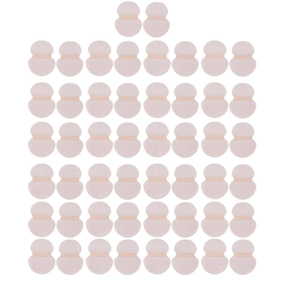 50PCS Underarm Sweat Pads Underarm Antiperspirant Sticker Absorbing Sweat Pads Disposable Armpit 50pcs white