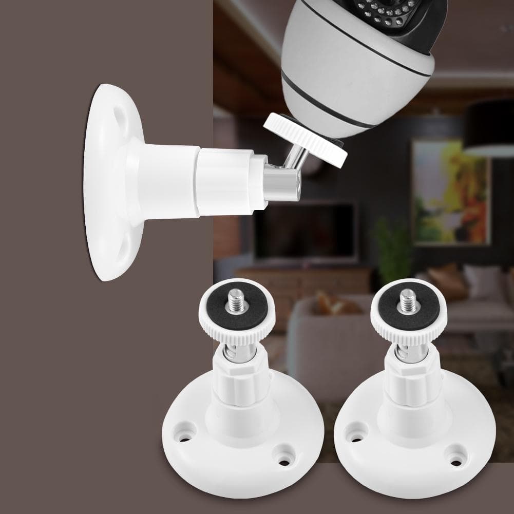 2pcs 360 Degree Rotatable Security Camera Indoor Outdoor Wall Metal Bracket Mount