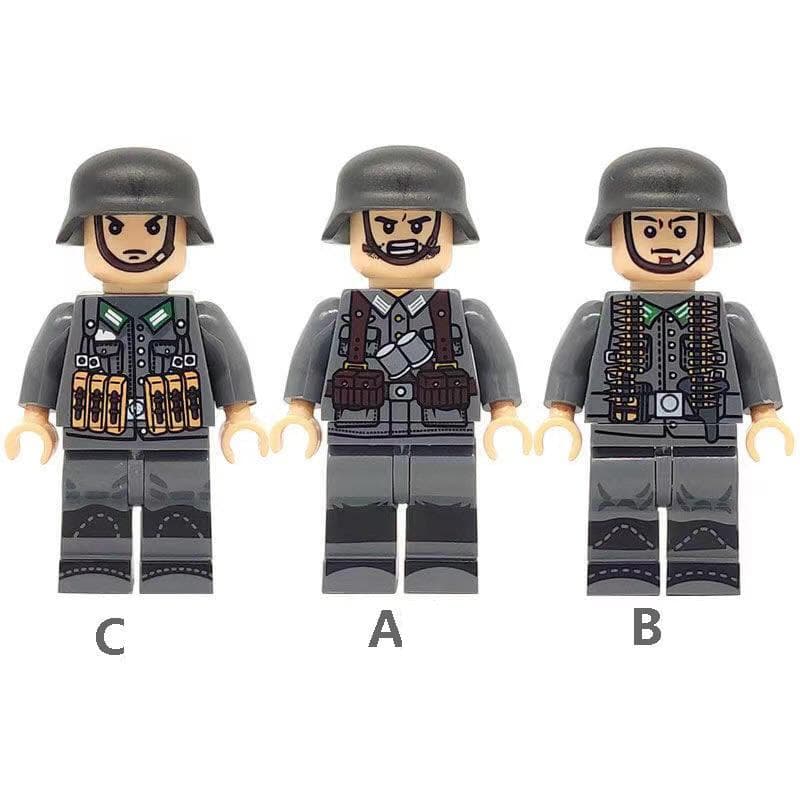 Military WW2 Mini figures German Soldier Building Blocks Bricks Model Kids Adult Birthday Children's Day Gifts No Box