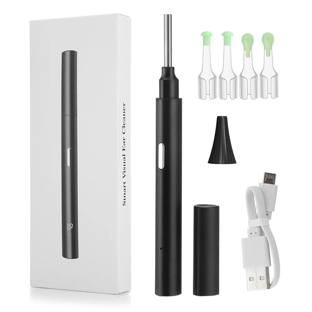 WiFi Visual Ear Cleaner Ear Pick Otoscope Camera Borescope Wireless Luminous Earpick Ear Wax Removal Tool for Android IOS CN black