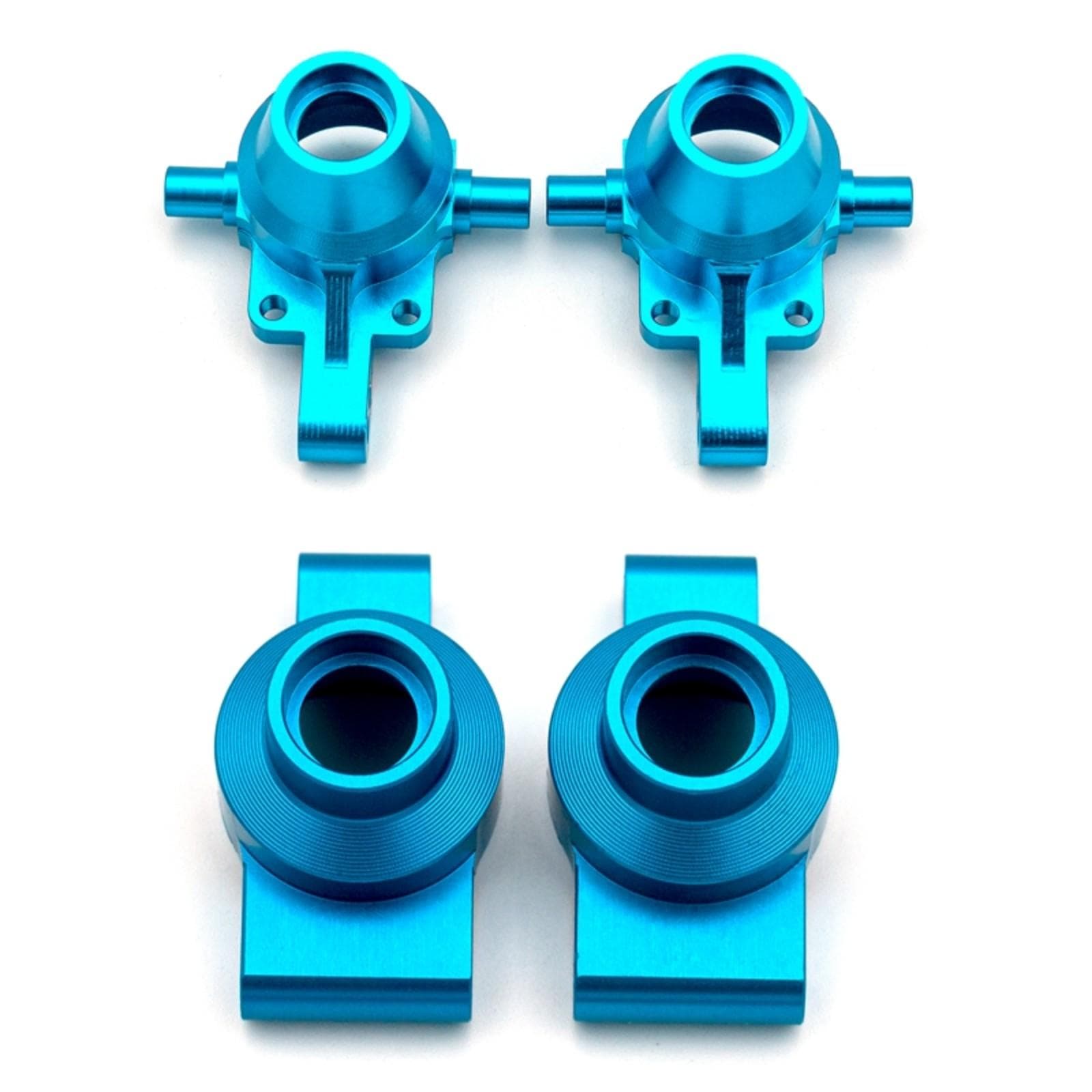 Aluminum Alloy Front & Rear Steering Knuckles Carrier Steering Hub Carriers Upgrade Parts blue