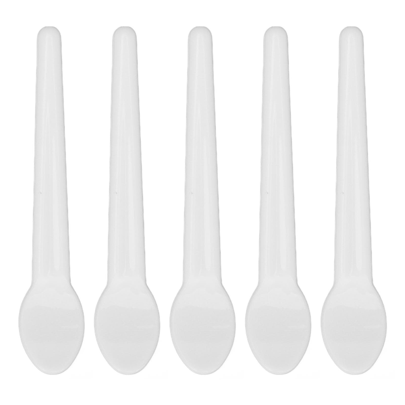 50pcs Cosmetic Cream Spatula Small Spoon Shaped Washable Eye Cream Spatula For Nail Glue