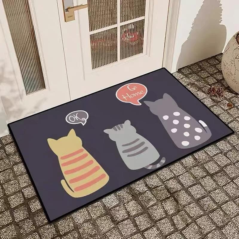 Crystal Velvet Door Mat Non-Slip Indoor and Outdoor Home Decoration Carpet Kitchen Bathroom Balcony Non-Slip Foot Mat 40x60cm