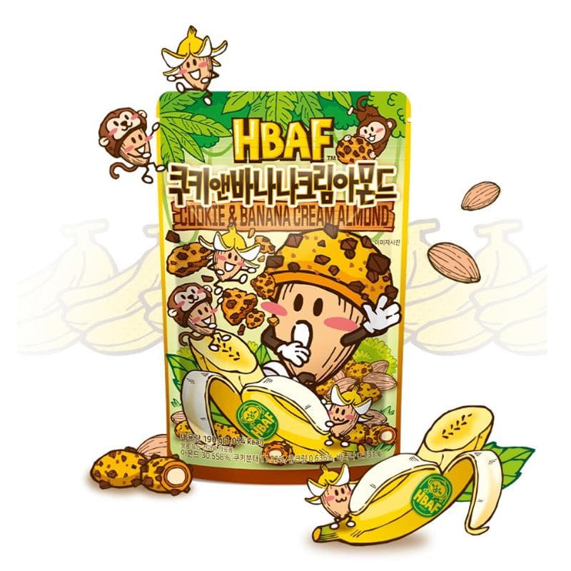 HBAF Seasoned Almonds&Cashewnut 170g/190g (35 Floavors) #Cookie & Banana Cream