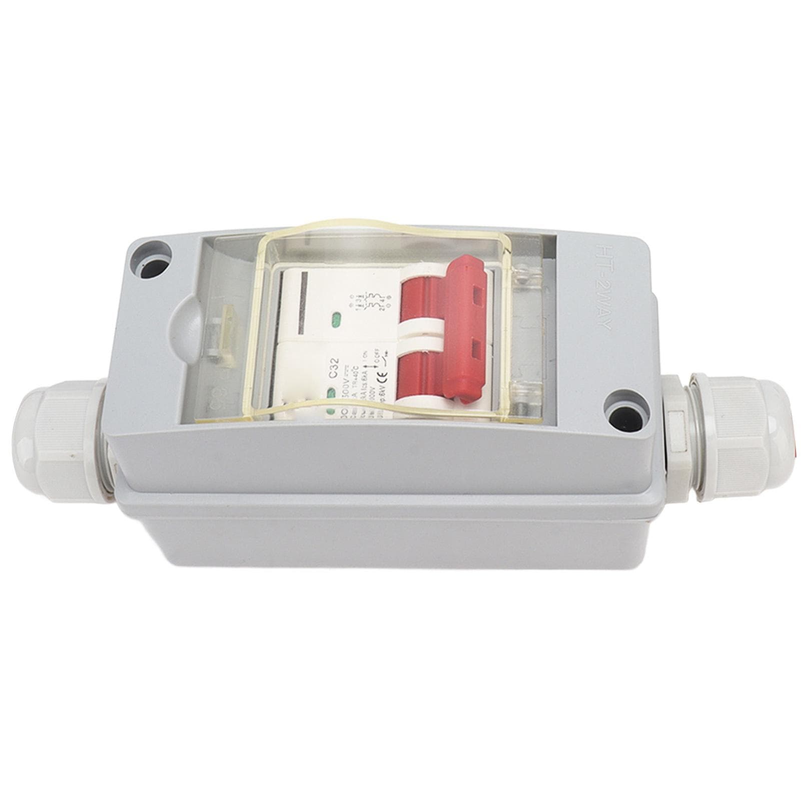 Circuit Breaker MCB 2P DC 500V 32A Disconnect Switch with IP65 Waterproof Distribution Box Without