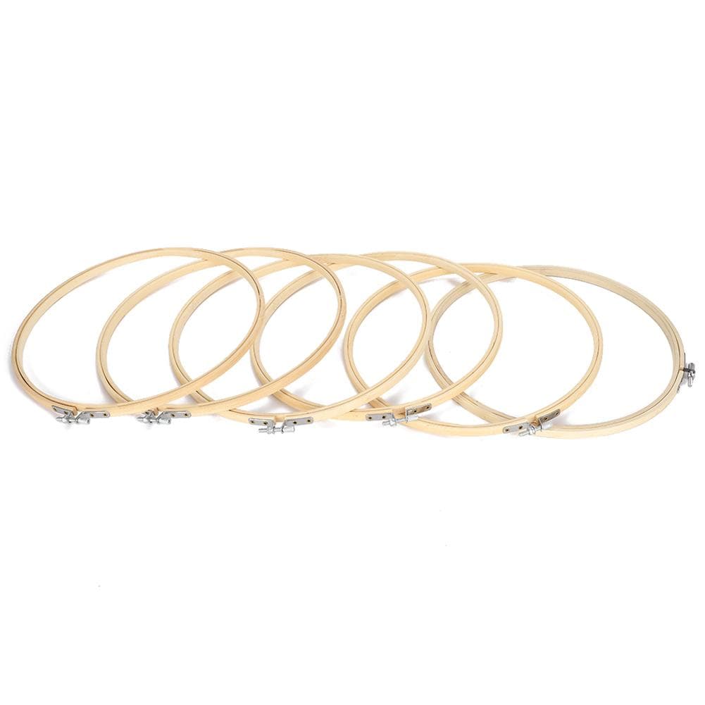 Embroidery Hoops Adjustable Cross Stitch Frame Circle Embroidery Stretch Clip Sewing Tools6Pcs 26cm