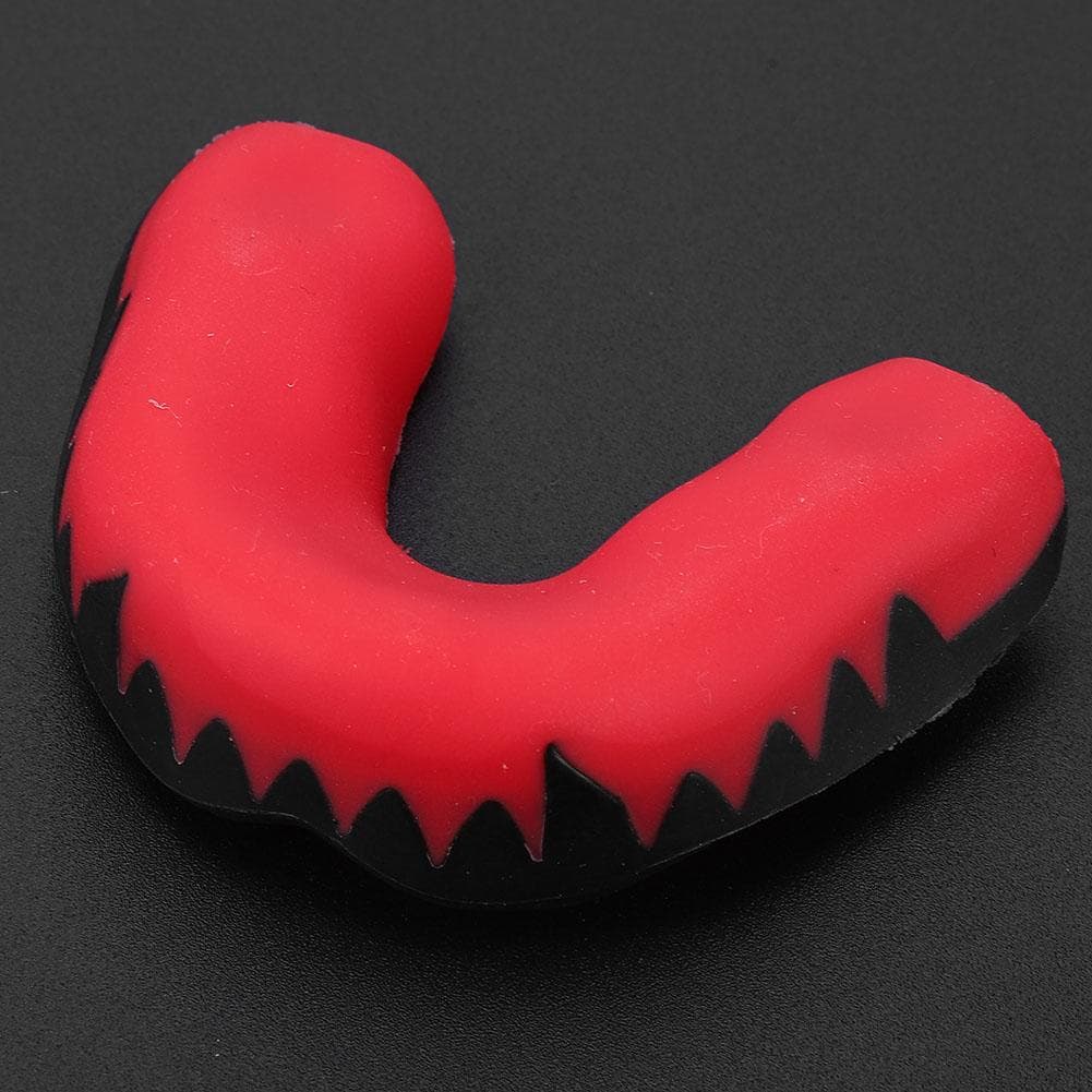 Mouthguard Adults Boxing Mouth Guard Taekwondo MMA Teeth Protector Mouthpiece (Black&Red)