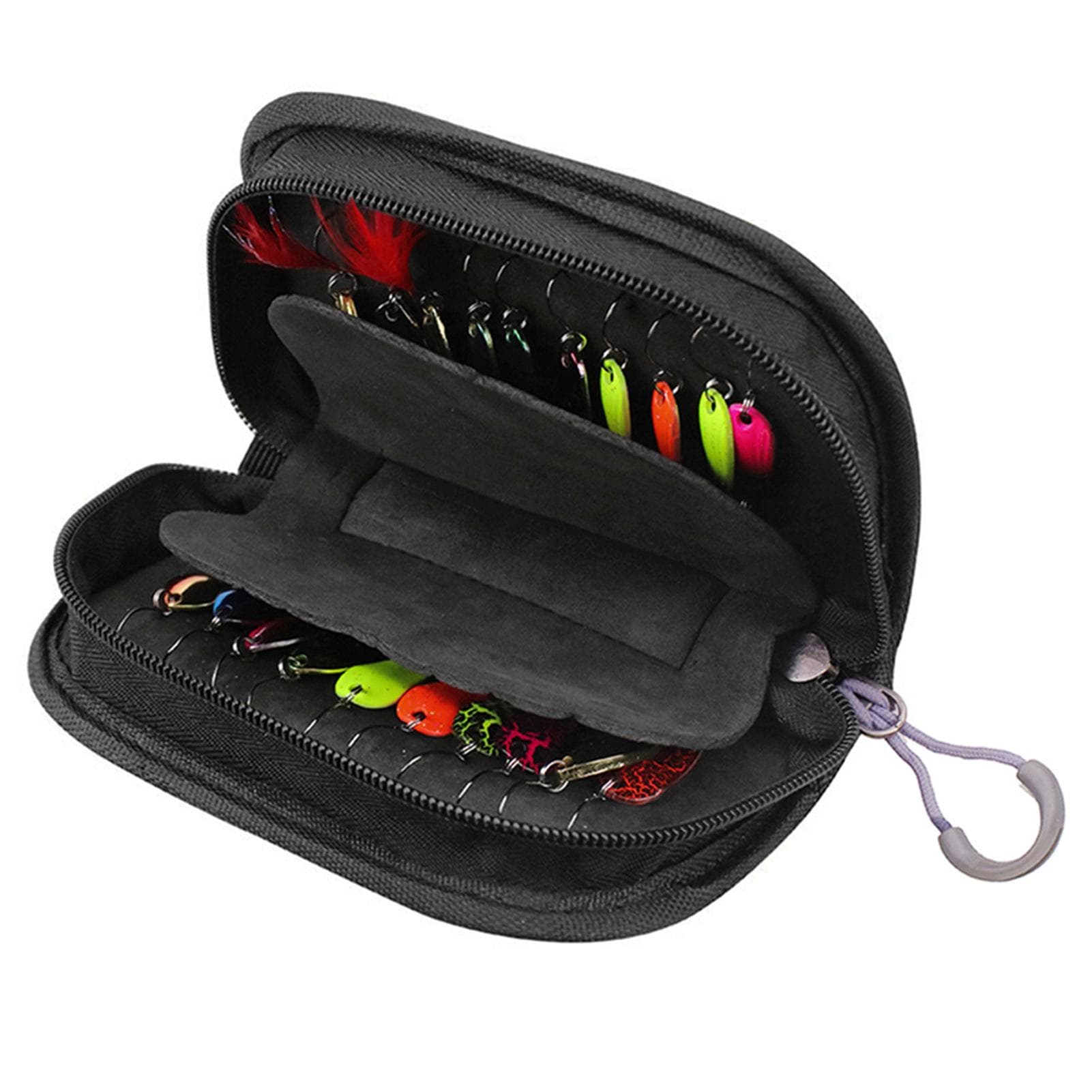 20pcs Fishing Spoons Lures Metal Baits Set for Casting Spinner Fishing Bait with Storage Bag Case multicolour