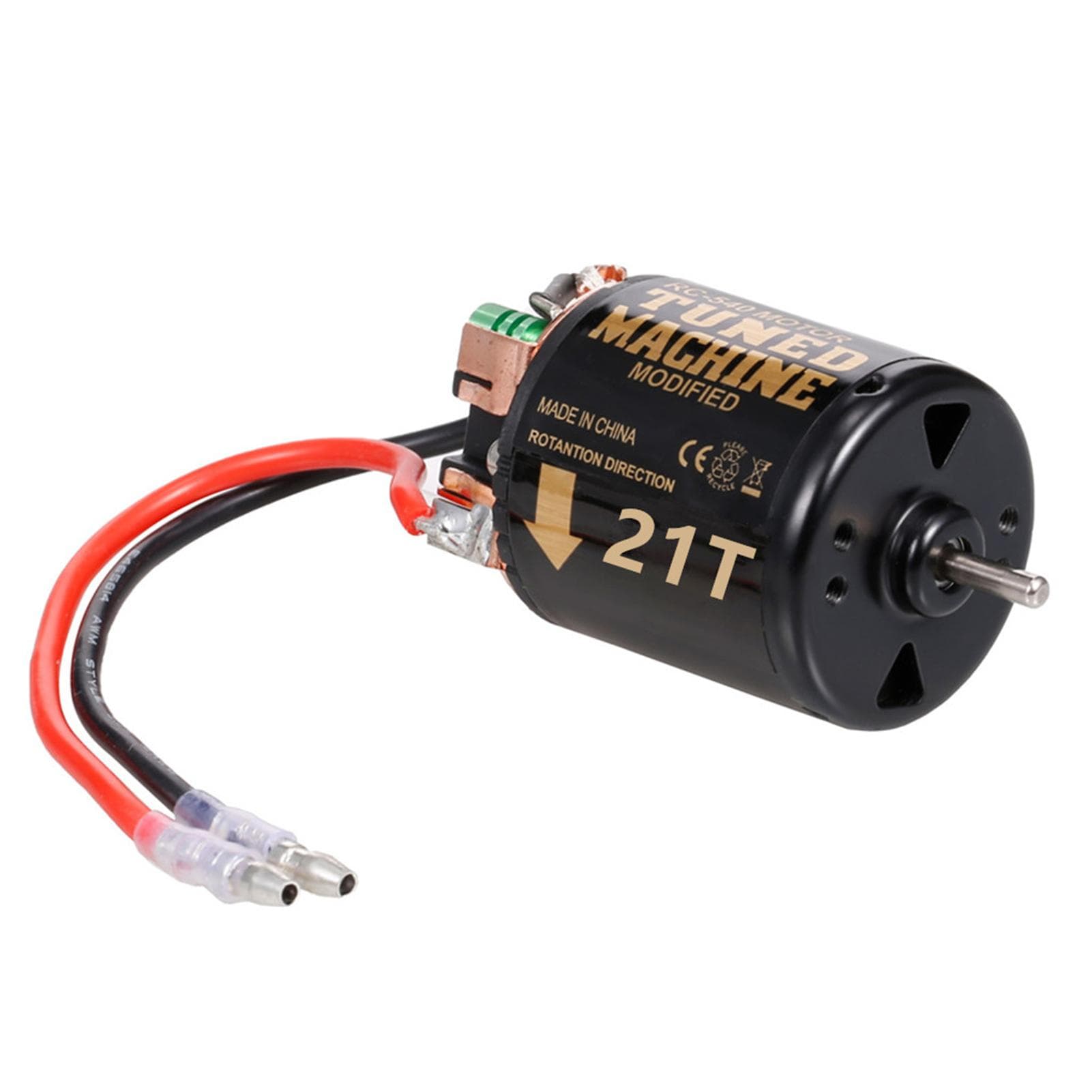 Brushed Motor 540 Brushed Motor 80T Replacement for Axial SCX10 AXI03007 90046 TRAX4 D90 MST Remote 21T black