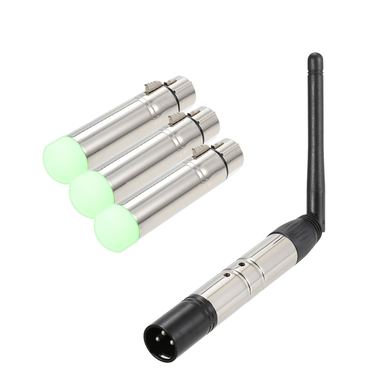 DMX512 4PCS Transmitter Receiver Kit Portable 2.4G ISM Wireless for Party DJ Show Club Disco KTV US Plug